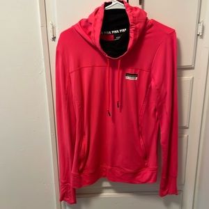 Victoria Secret Pink hot pink cowl neck sweatshirt size medium